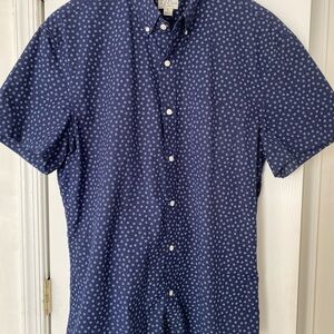 J. Crew Blue and White Casual Button Down Shirt